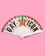Gay Icon Iridescent Pride Fan