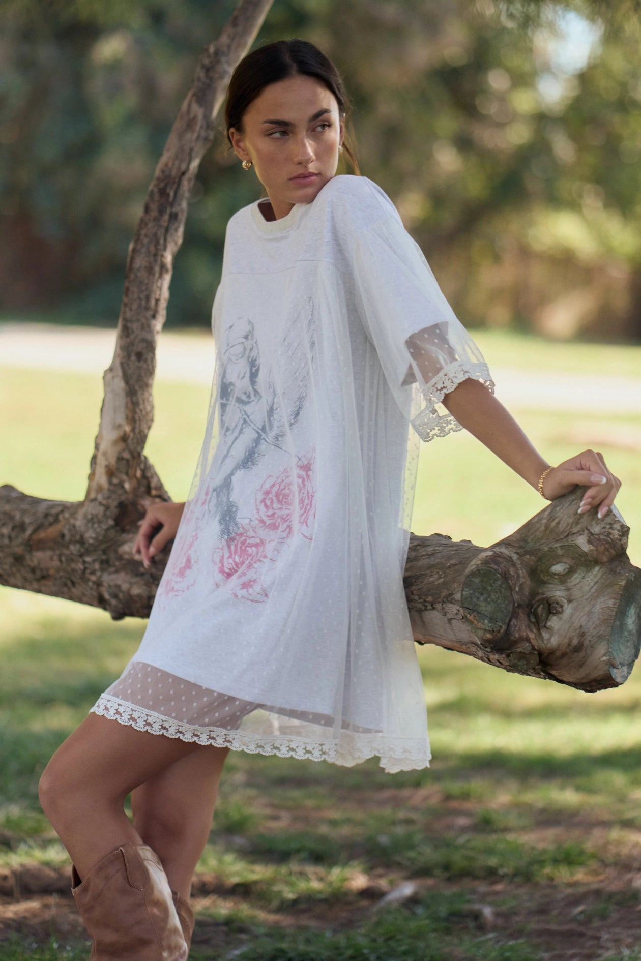 CHERUB ANGEL T-SHIRT DRESS | CURVE COLLECTION