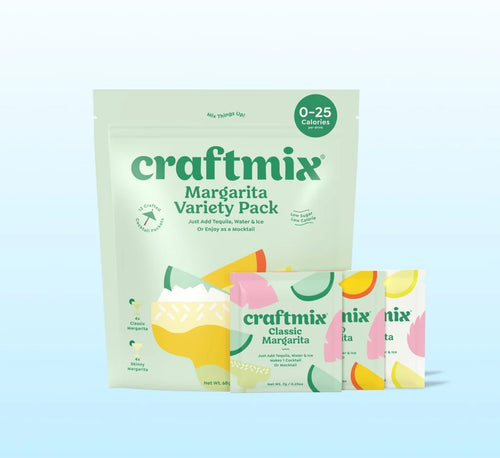 Craftmix Margarita Variety Pack Cocktail/Mocktail Mixers - 12 Serving Multipack