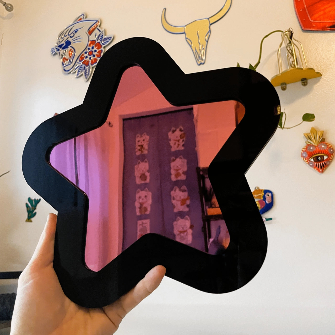 Kawaii Star Y2K Acrylic Wall Mirror