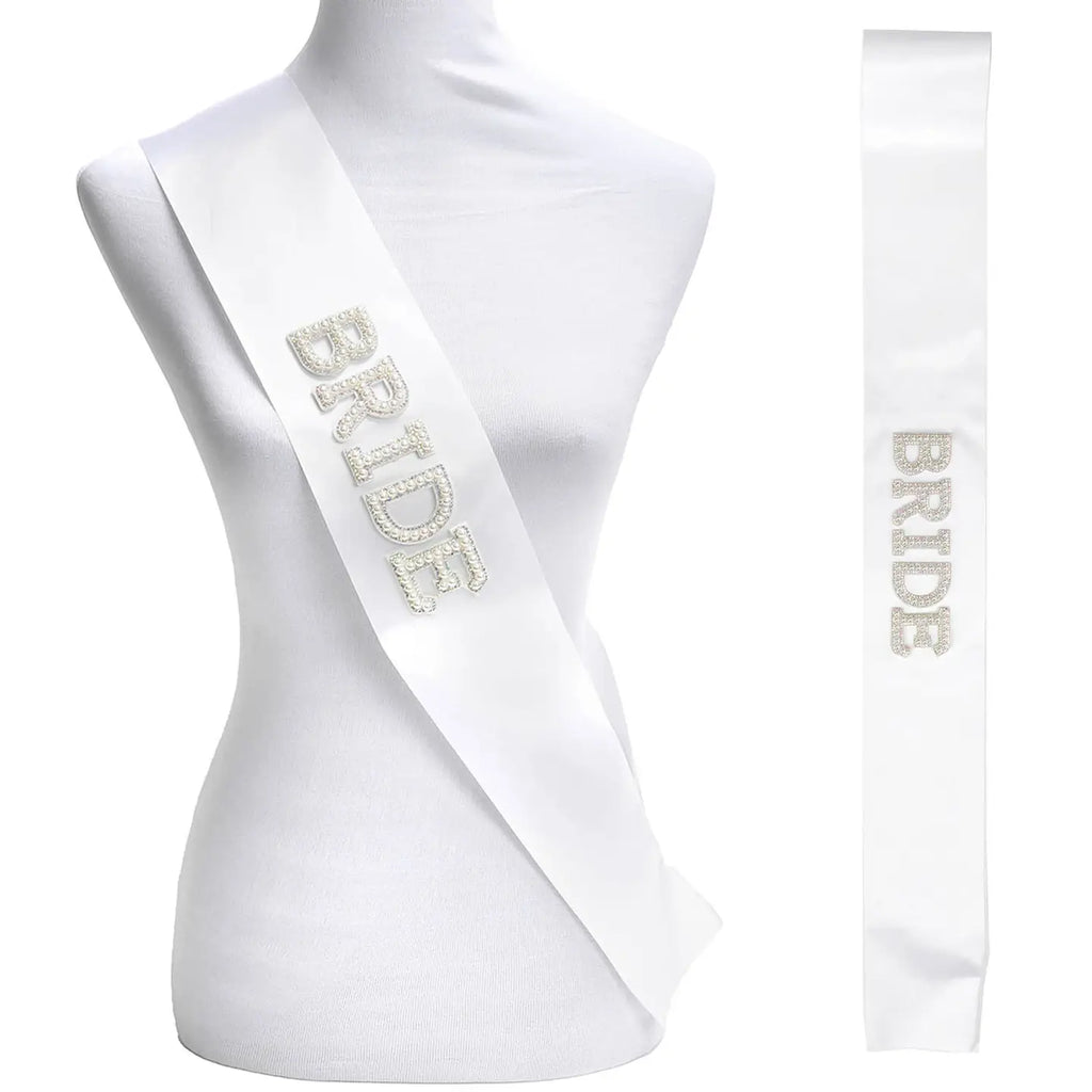 Pearl Embellished "Bride to Be" | Satin Sash Bachelorette