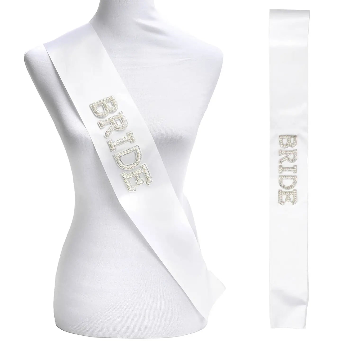 Pearl Embellished "Bride to Be" | Satin Sash Bachelorette