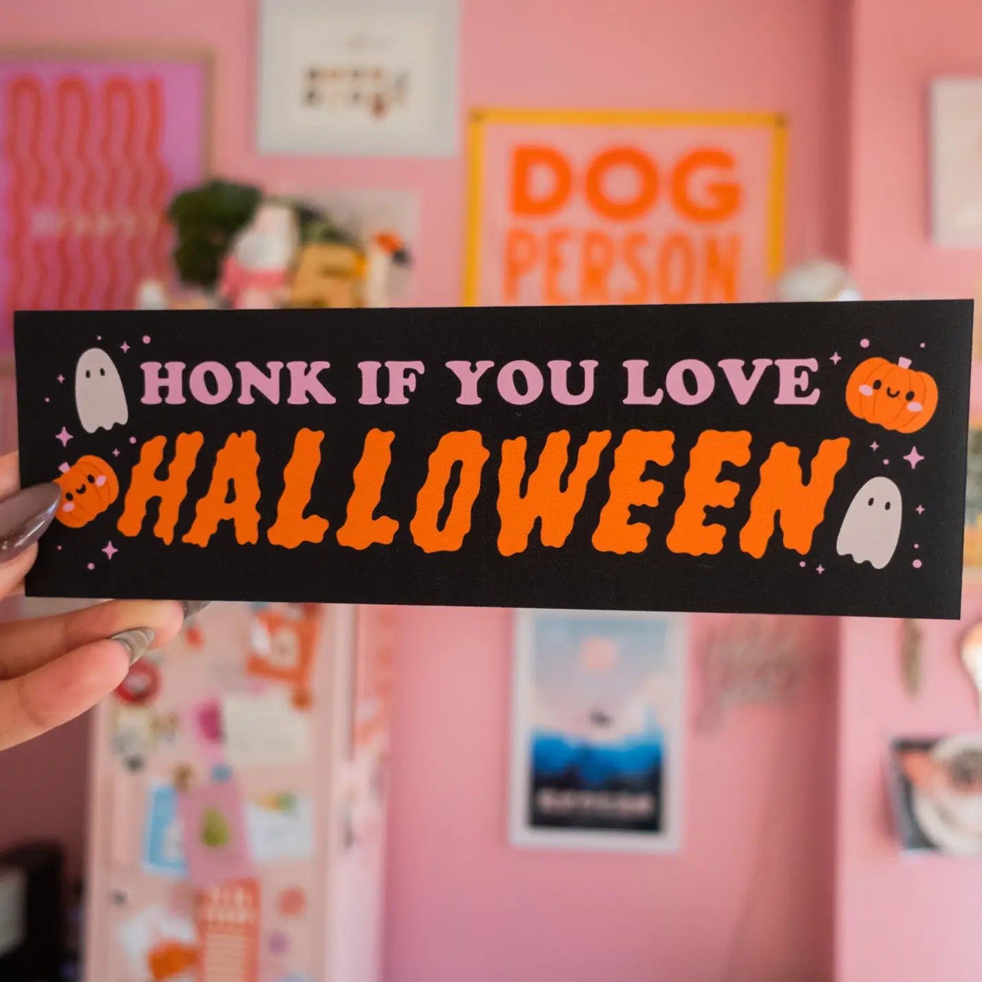 Honk if You Love Halloween MAGNETIC Bumper Sticker