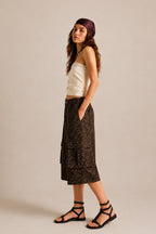Wild Side Leopard Cargo Culotte Shorts