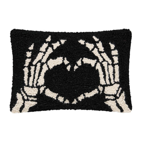 Heart Skeleton Hand Hook Pillow