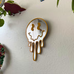Melting Smiley Silver Acrylic Wall Mirror