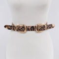 Leopard Two Buckle Waist Belt