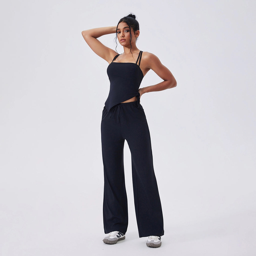 Square-Neck Cross-Back Yoga Set