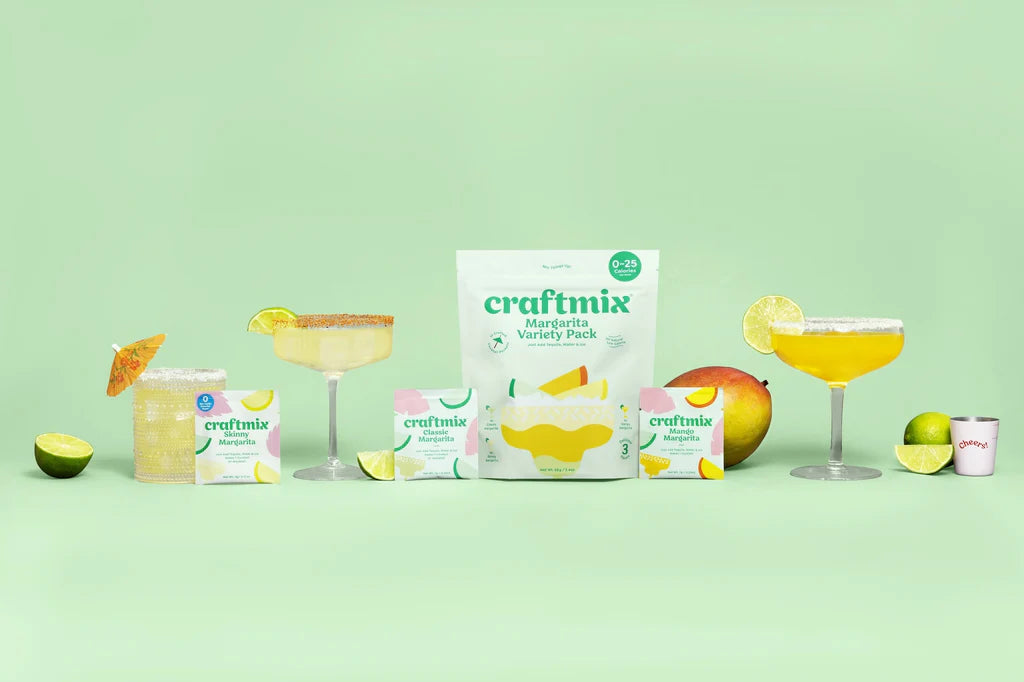 Craftmix Margarita Variety Pack Cocktail/Mocktail Mixers - 12 Serving Multipack