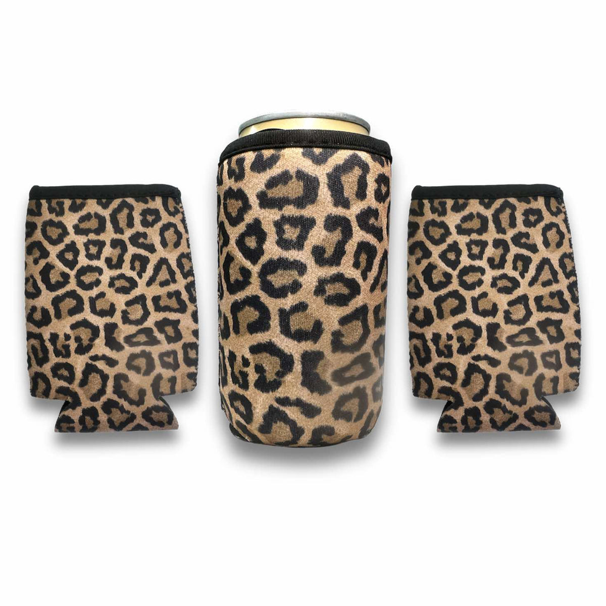 3-Pack 12oz Regular Can Sleeve Leopard Drink Handlers