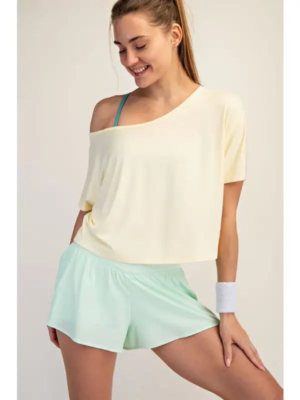 Short Sleeve Modal Crop Top