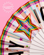 Gay Icon Iridescent Pride Fan
