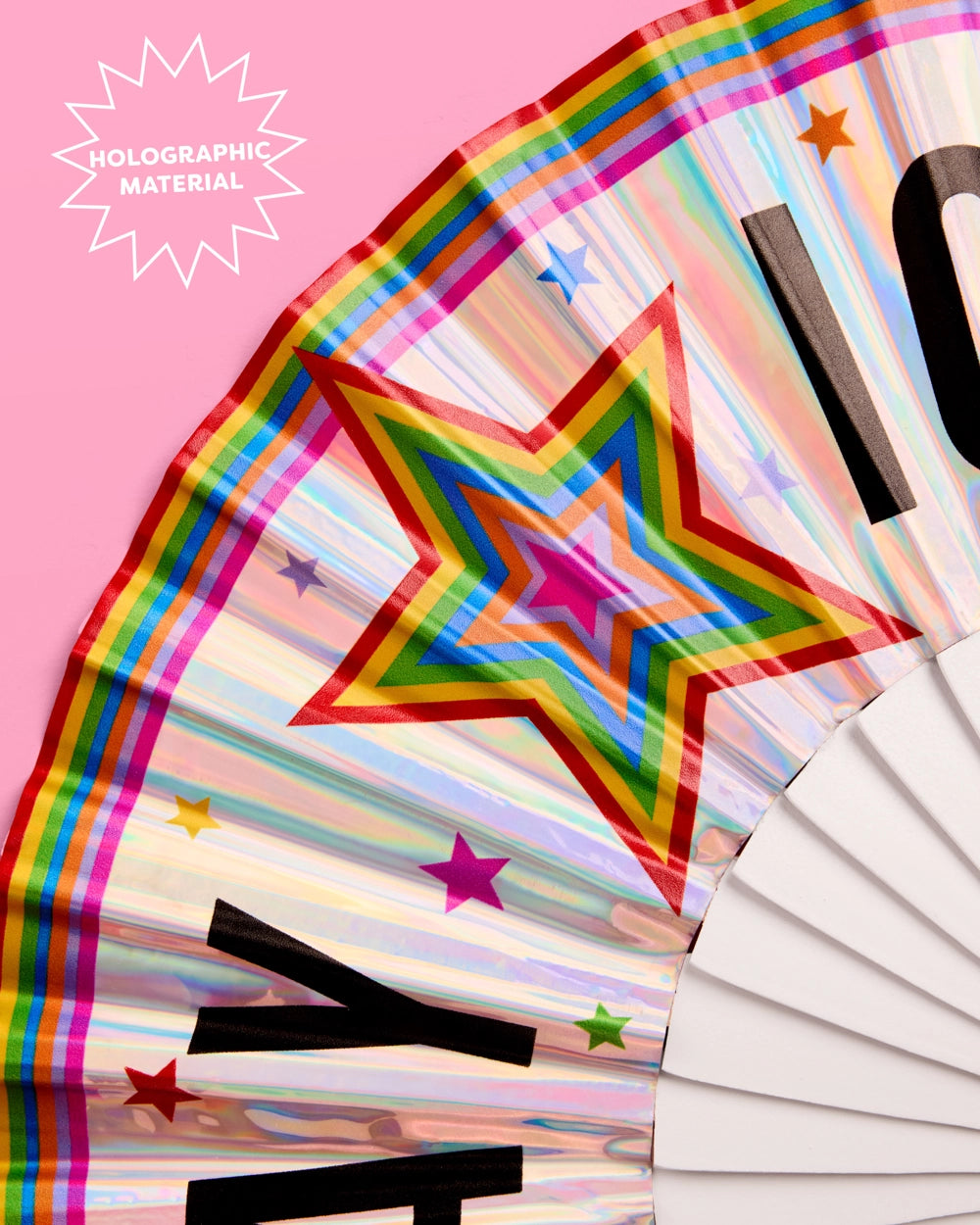 Gay Icon Iridescent Pride Fan