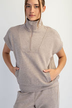 Everyday Ease Modal Scuba Quarter-Zip Top