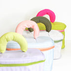 Puffy Quilted Cosmetic Bag with Handle, Puff Makeup Bag