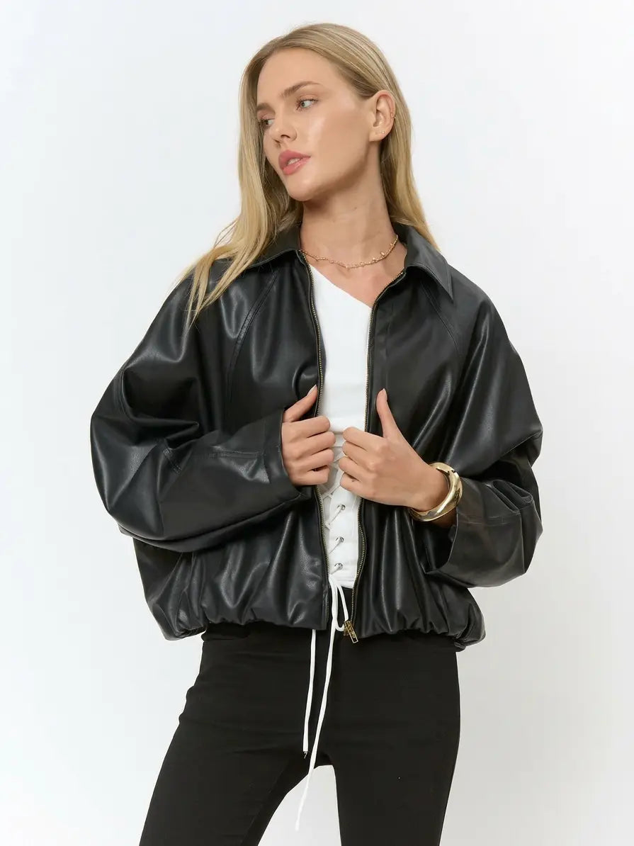 After Hours Faux Leather Bubble Jacket | VIP Pre-Order