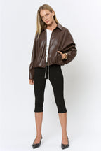 After Hours Faux Leather Bubble Jacket | VIP Pre-Order