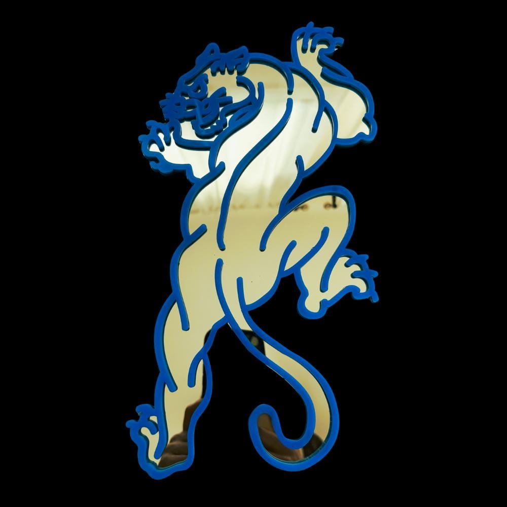 Electric Panther Y2K Acrylic Wall Mirror