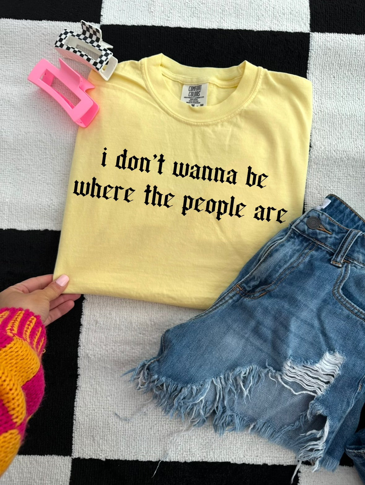 I don't want to be where the people are tee or sweatshirt Gunpowder and Lace Boutique Nac