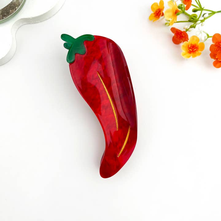 Sweet & Spicy Pepper Hair Claw Clip