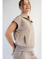 Everyday Ease Modal Scuba Quarter-Zip Top