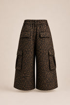 Wild Side Leopard Cargo Culotte Shorts