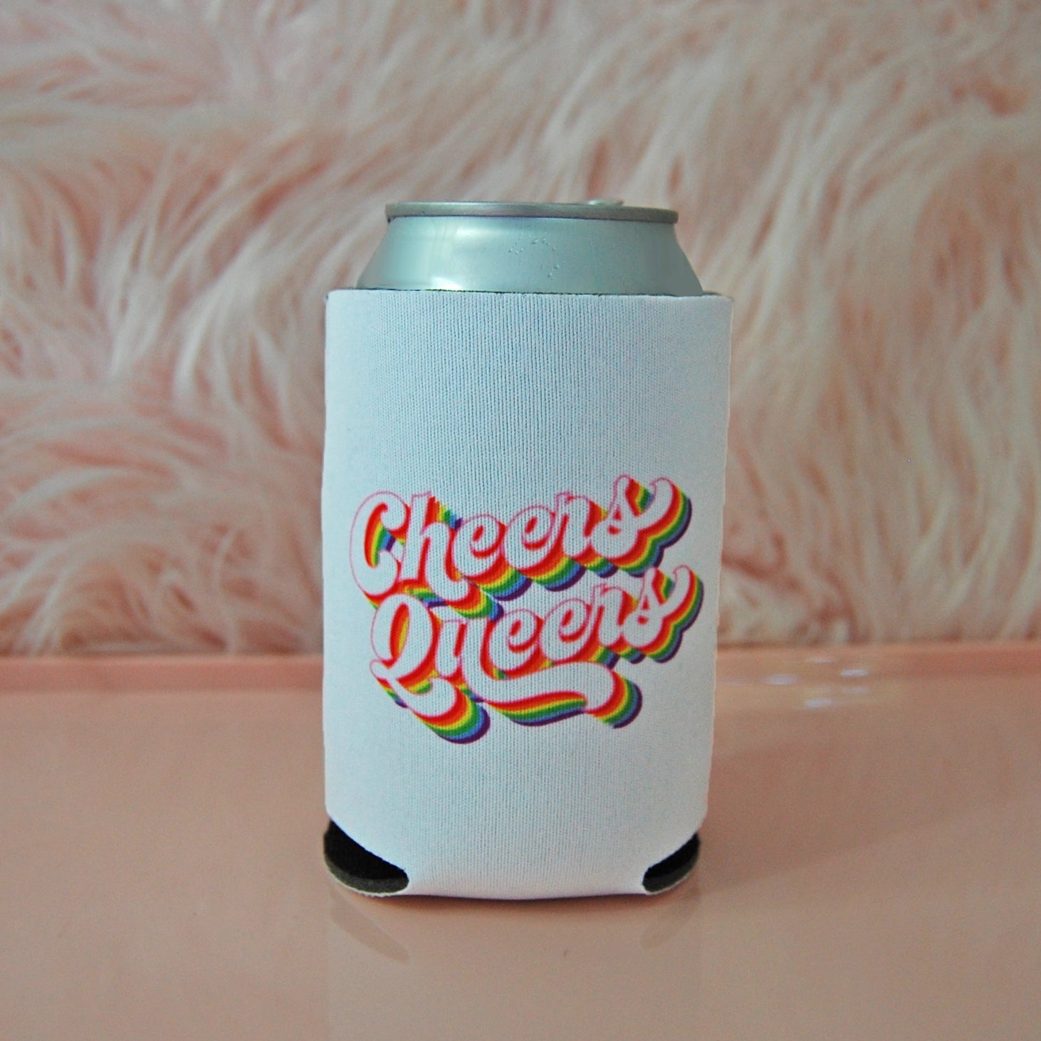 Cheers Queers Rainbow Can Cooler