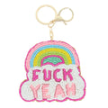 Rainbow Cloud Keychain with “F*ck Yeah"