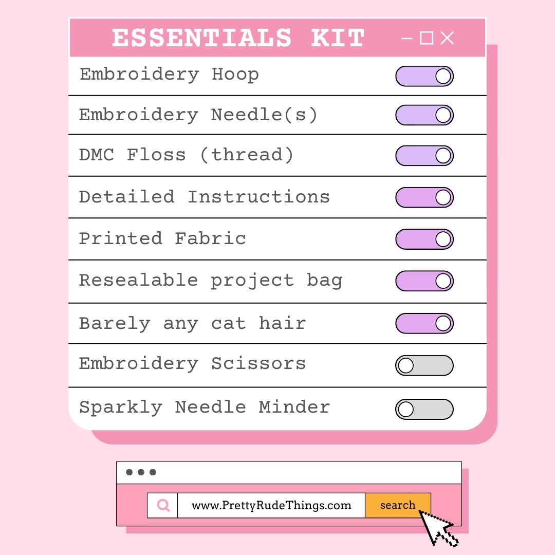 6" Embroidery Kit - Home Is Where You Poop Comfortably - Beginner Friendly - Poppy & Vine