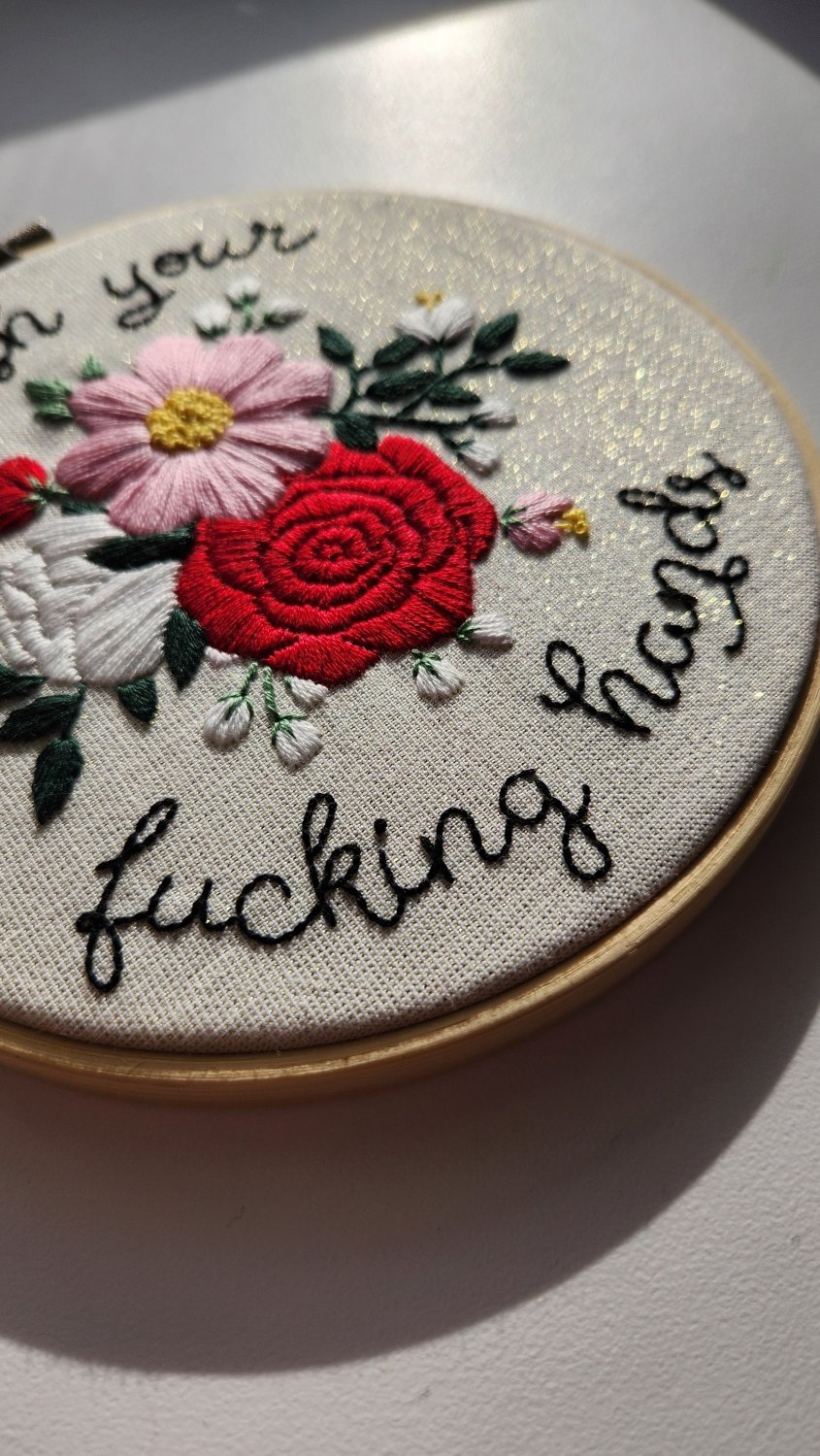 6" Wash Your Fucking Hands 2.0 Embroidery Kit - Beginner Friendly - Poppy & Vine