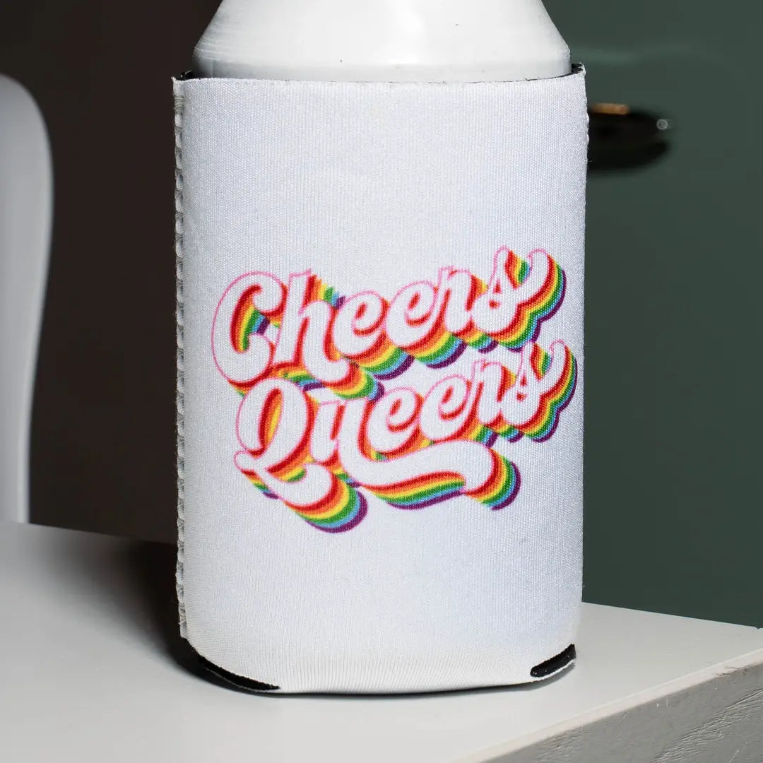 Cheers Queers Rainbow Can Cooler