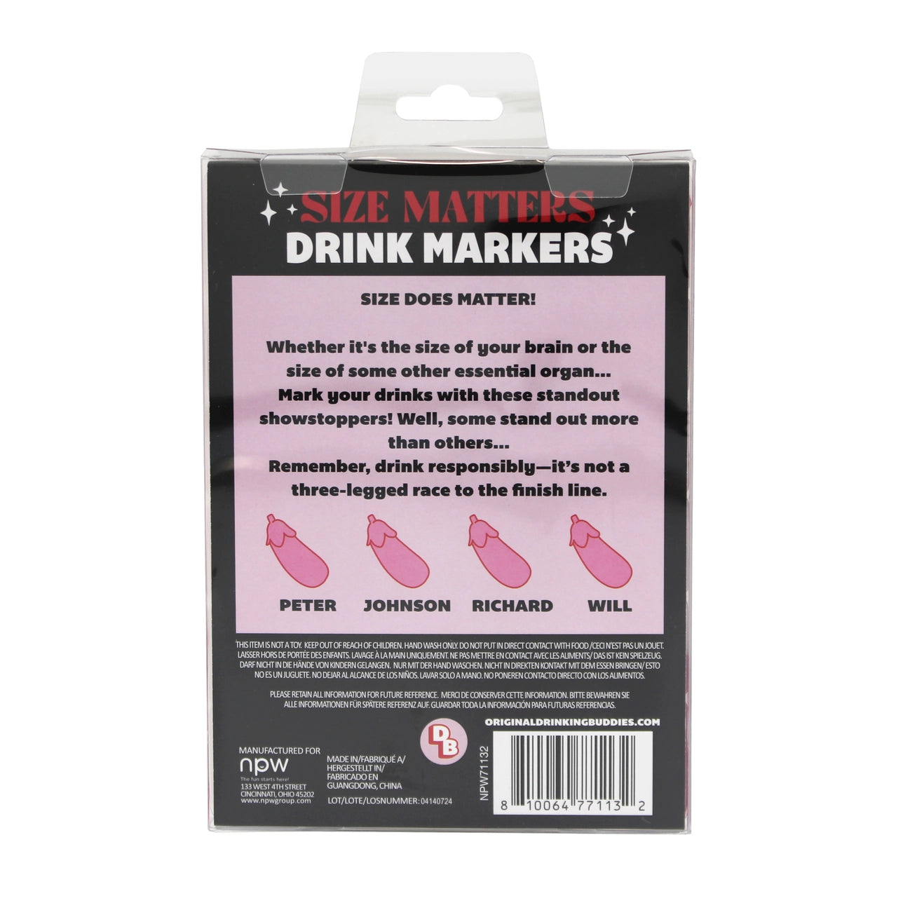 Size Matters Drink Markers