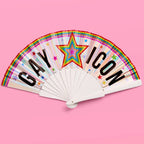 Gay Icon Iridescent Pride Fan