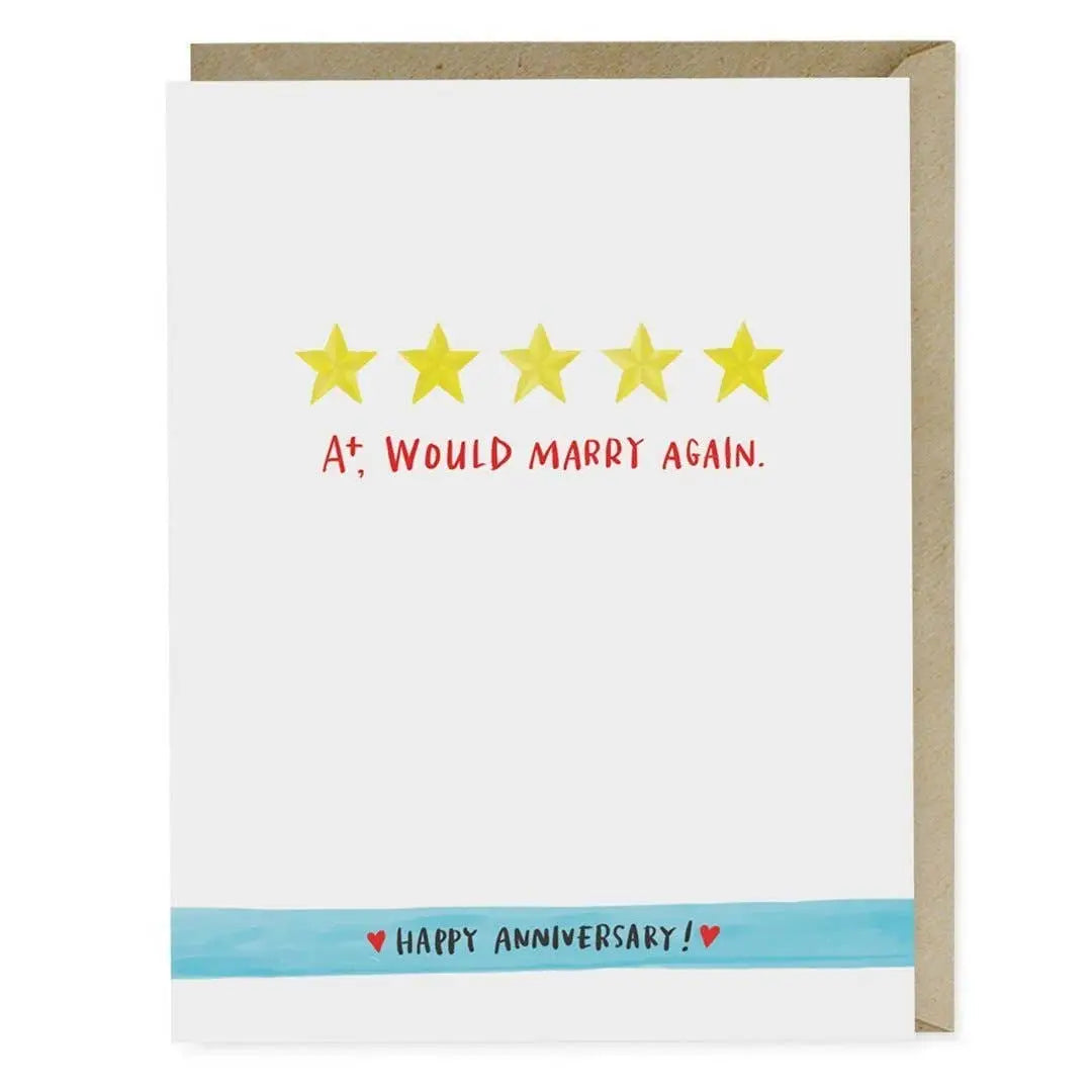 Would Marry Again Anniversary Card