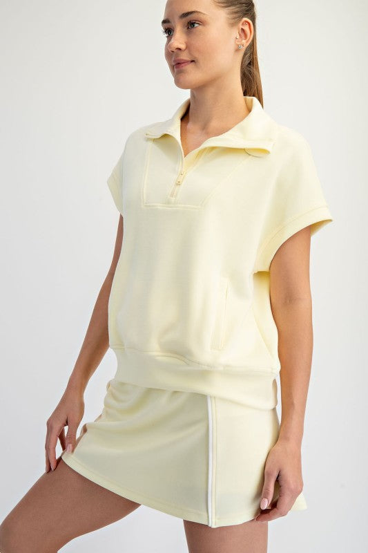 Everyday Ease Modal Scuba Quarter-Zip Top