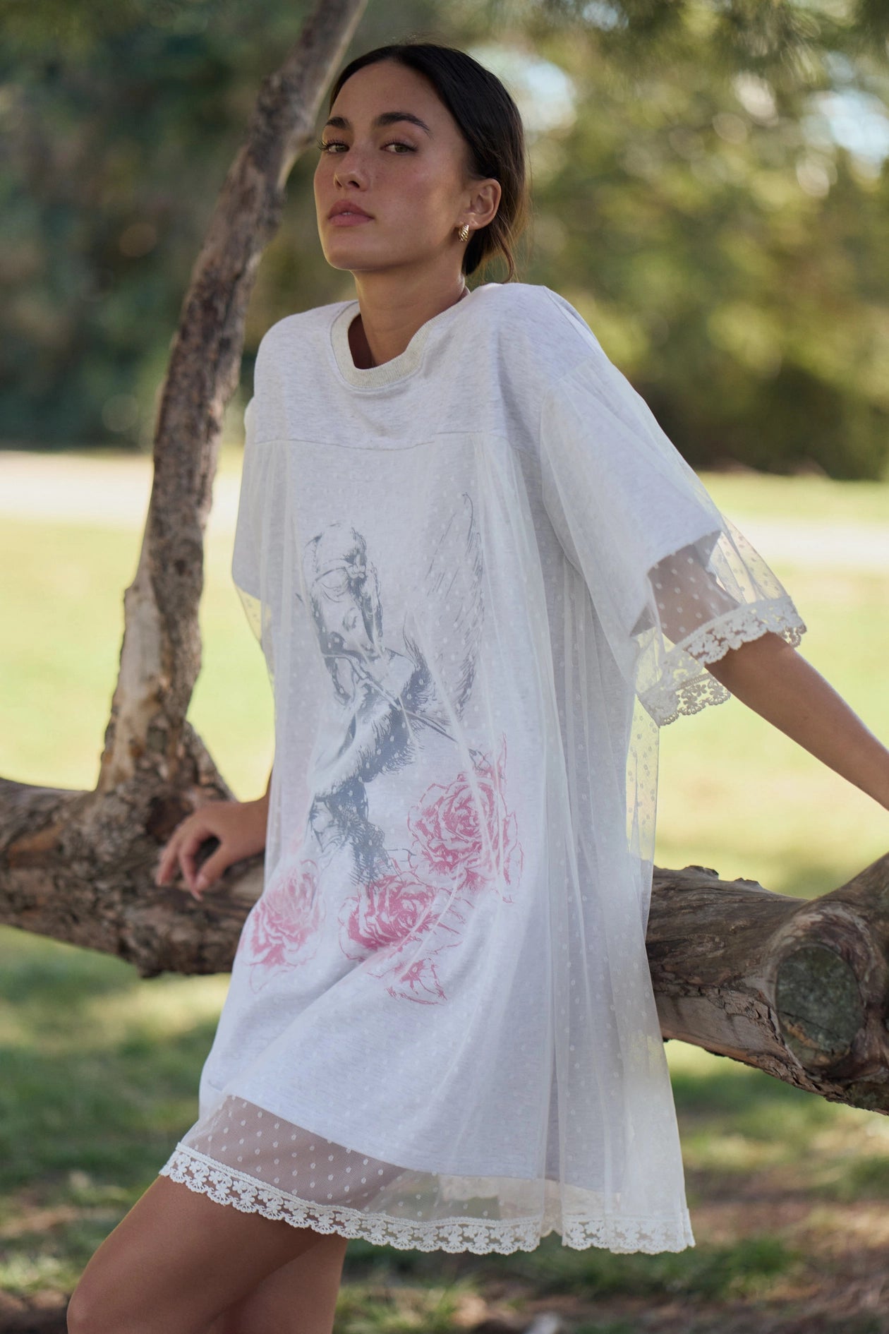 CHERUB ANGEL T-SHIRT DRESS | CURVE COLLECTION