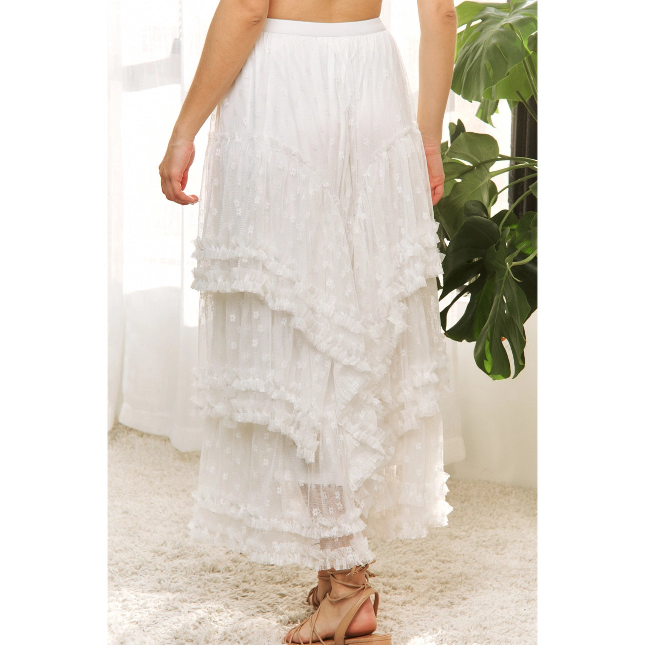 Romantic Cascading Lace Skirt