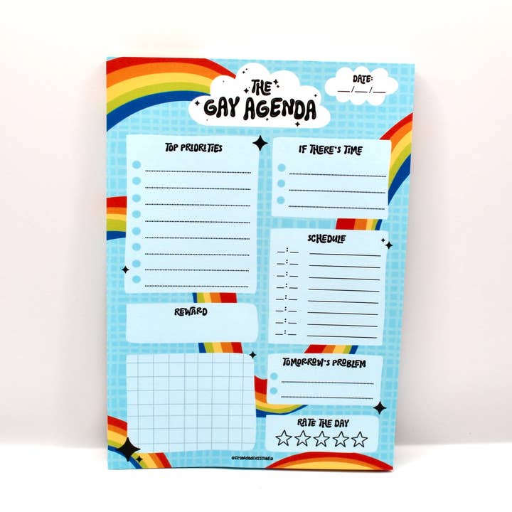 Gay Agenda Planner Notepad