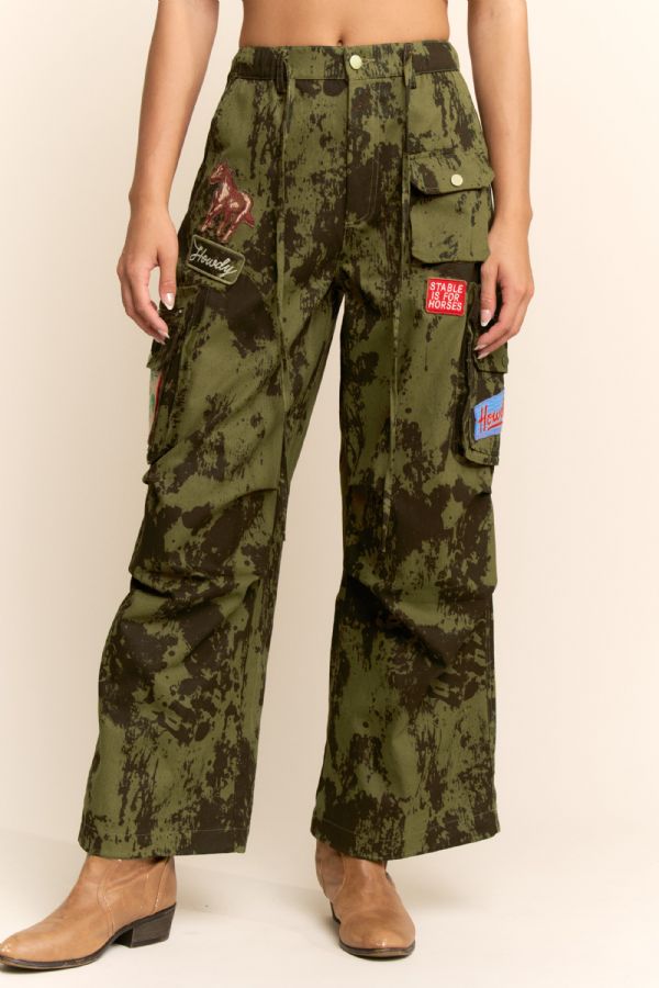 Howdy Cow + Camo Cargo Pants