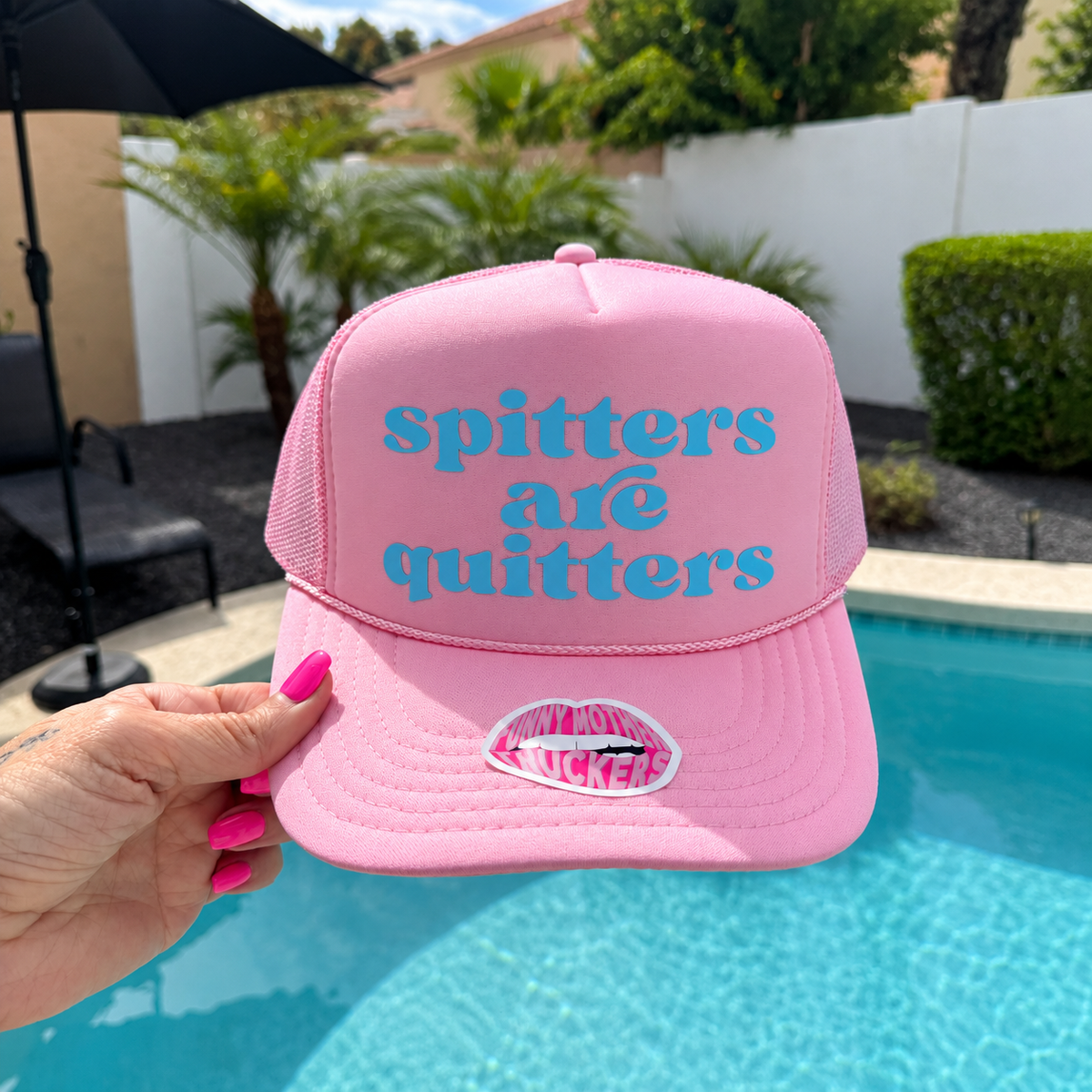 SPITTERS ARE QUITTERS TRUCKER HAT FUNNY MOTHER TRUCKERS