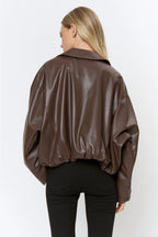 After Hours Faux Leather Bubble Jacket | VIP Pre-Order