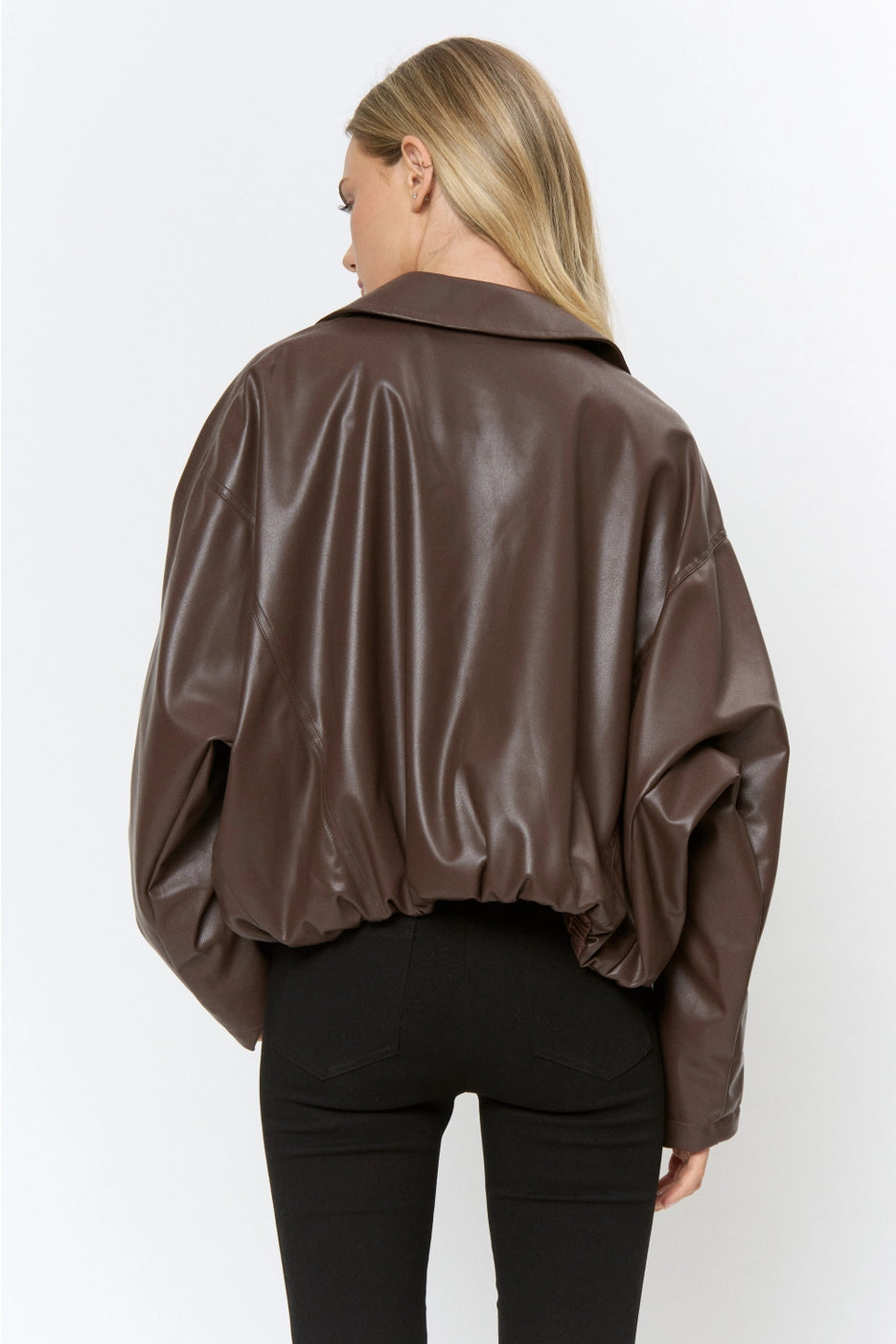 After Hours Faux Leather Bubble Jacket | VIP Pre-Order