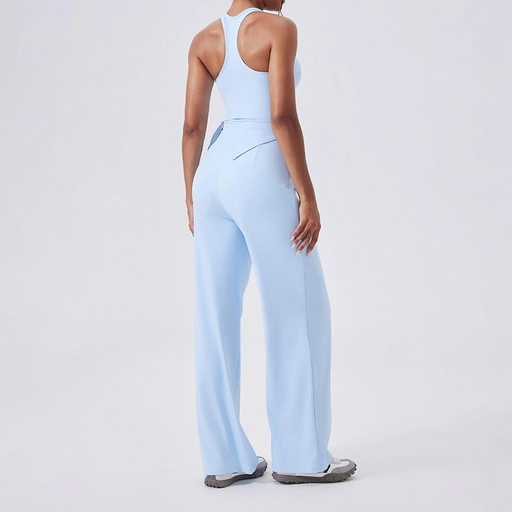 Square-Neck Cross-Back Yoga Set