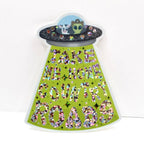 Country Roads Alien Glitter Sticker