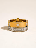 Greyson Two-Tone Crystal Band Ring