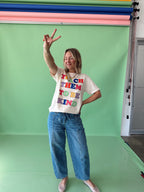 Teach Them to be Kind Color Block Tee Jules Co.