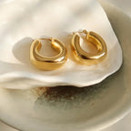 Hunter Classic U Hoop Earrings | 18K Gold Non-Tarnish