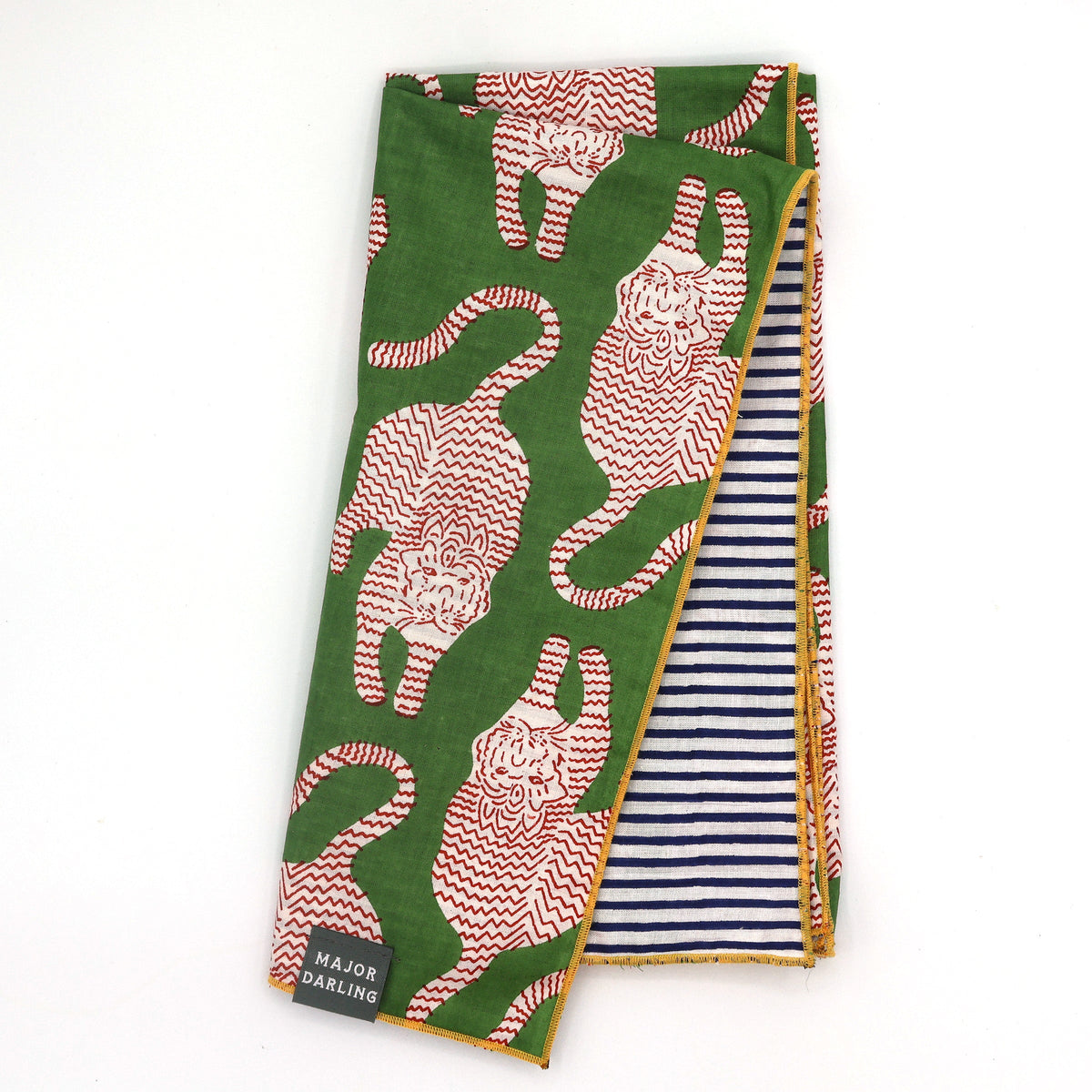 reversible bandana / green tigers + stripes Major Darling
