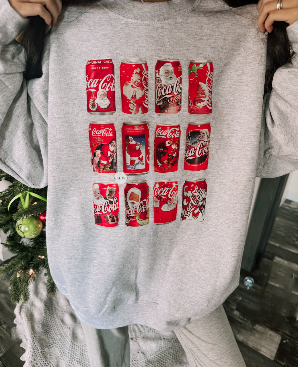 Vintage Christmas collage tee or sweatshirt Gunpowder and Lace Boutique Nac