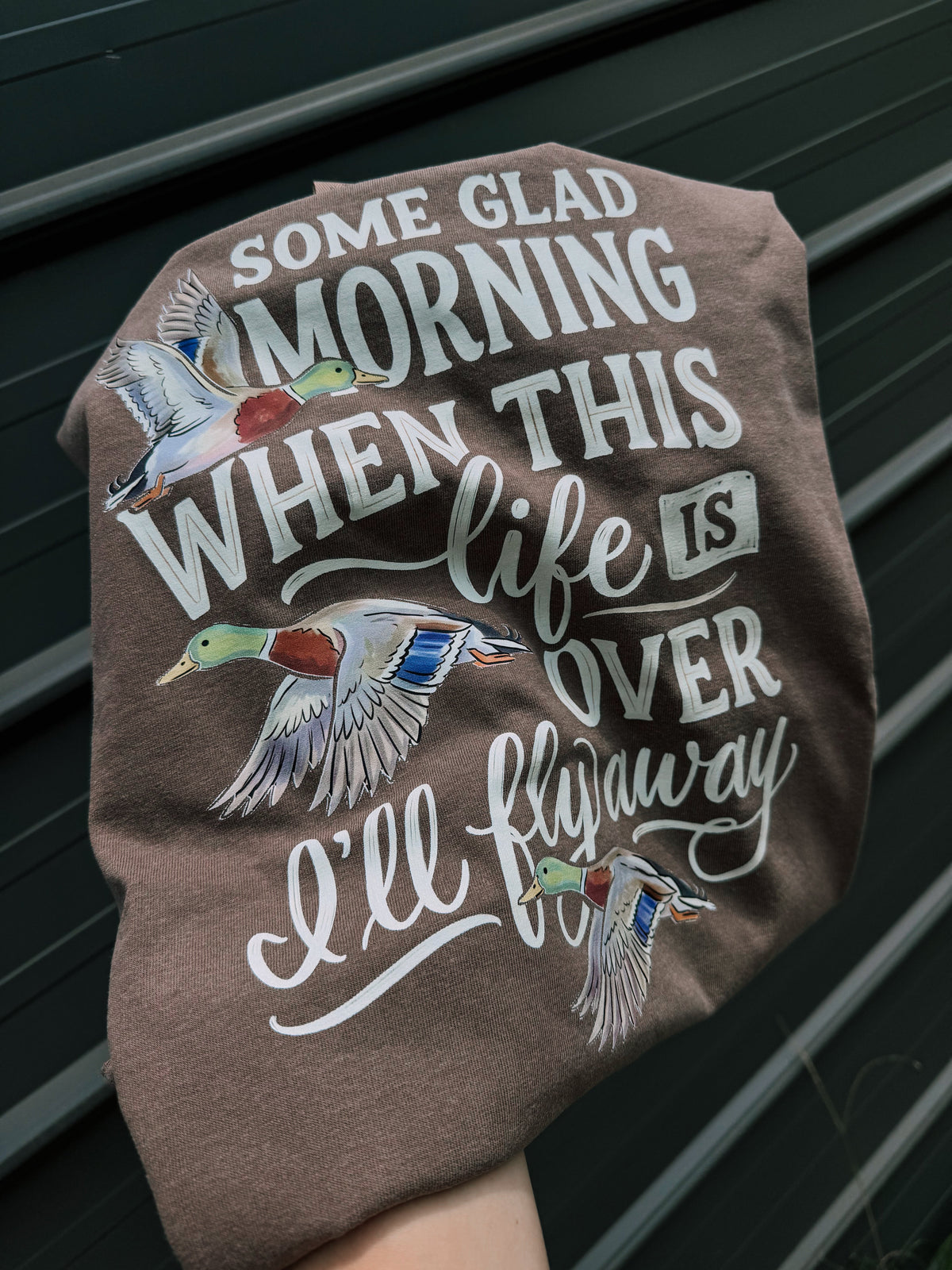 Some Glad Morning Duck Graphic Tee | Christian Hunting Shirt | Mallard Faith T-Shirt Gunpowder and Lace Boutique Nac
